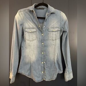 Zara denim button down